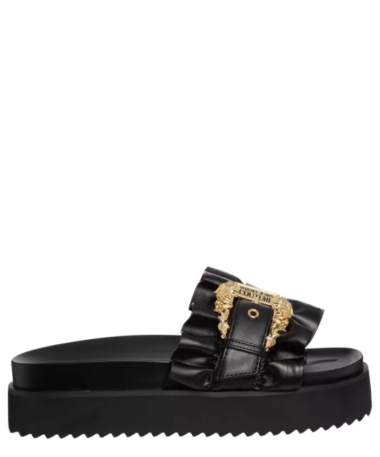 Versace Jeans Couture sandale femme E76VA3SM5-E71570_E899 logo Black Nero