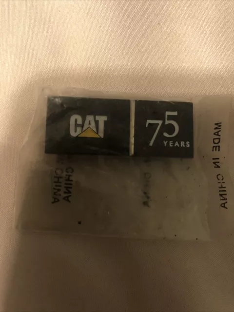Vintage Collectible Pin: CAT Caterpillar 75 Years