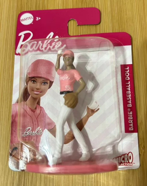 BARBIE MATTEL MICRO Collection Pink Baseball Barbie 2.5