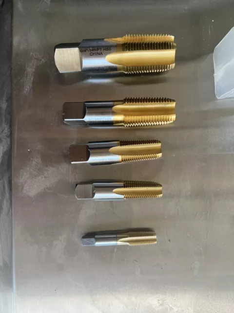 WESTWARD Pipe Tap, 3/4" , 1/2 , 3/8 , 1/4, 1/8 Semi-Bottoming, 5 Flutes, NPT …
