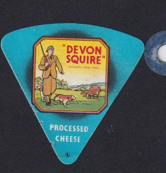 Ancienne  petite étiquette fromage Royaume Uni  BN155121 Devon Squire Chien