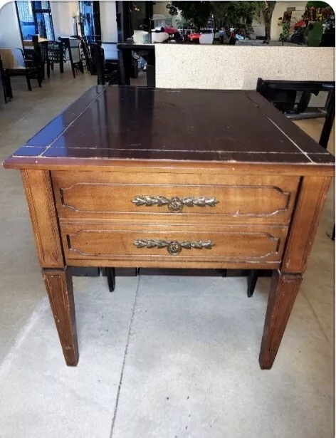 2 sets of antique side table wood vintage