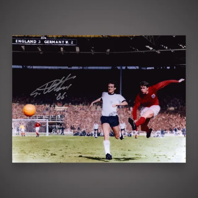 Sir Geoff Hurst Ltd Edition Photo Of Just 66 Signed In Silver  Bid From £20