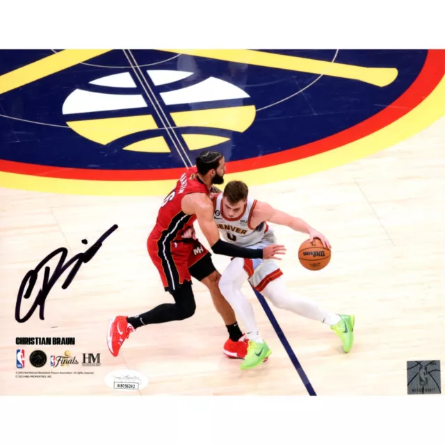 Christian Braun Autographed/Signed Denver Nuggets 8x10 Photo JSA 42396