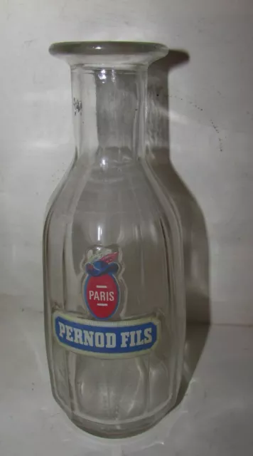 Ancienne carafe publicitaire en verre quadrillé PERNOD FILS pubblicità