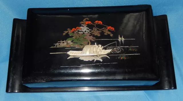 Antique Asian Lacquered Cantalever  Cigarette Box ( 237 ) From Large Collection