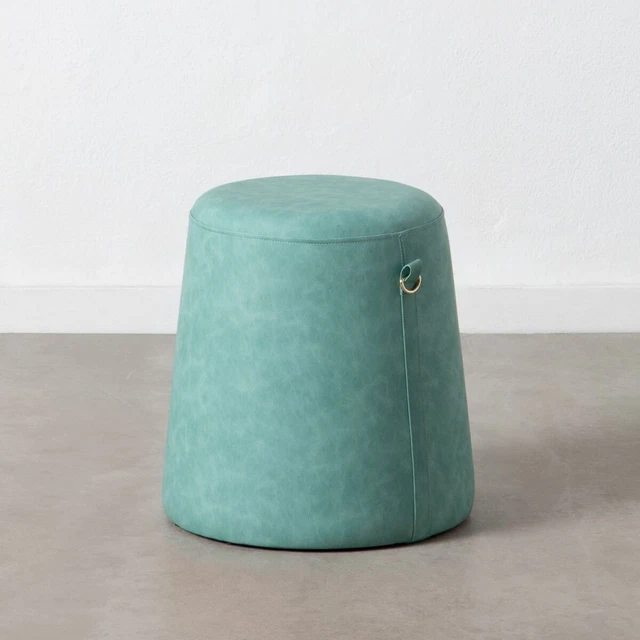 Puff Blu Ecopelle 41x41x42 cm DMF