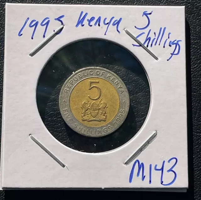 1995 Kenya Coin 5 Shillings KM# 30 Bi-Metallic African Coins Money FREE SHIPPING 3