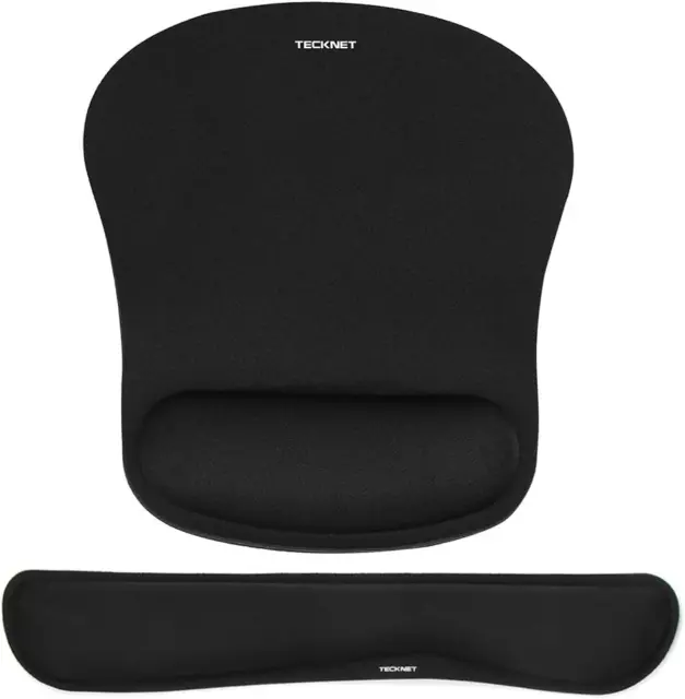 TECKNET Mauspad Mit Handauflage, Gelkissen Mousepad Und Ergonomische Memory Foam