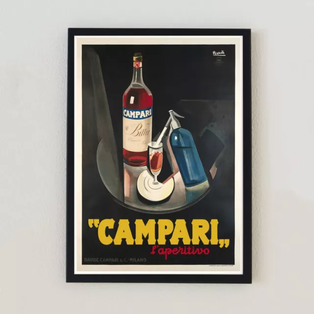 1926 Campari Vintage Italian Advertising Poster Retro Decor 7x5 Wall Art Print