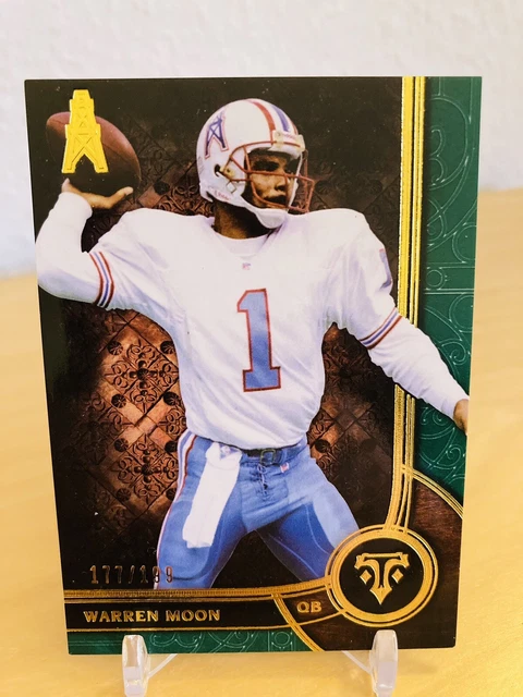 2015 Topps Triple Threads Warren Moon Emerald /199 Houston Oilers