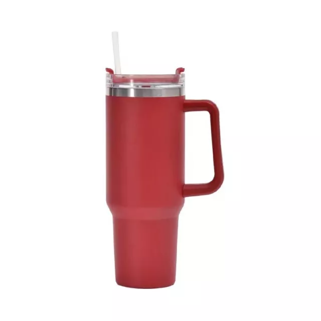 40 oz Stanley Cup Dupe Straw Lid Insulated Tumbler Stainless Steel Water Bottle