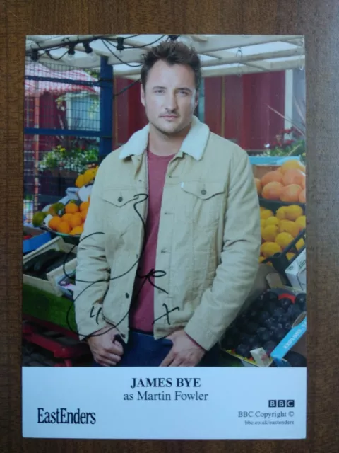 JAMES BYE *Martin Fowler* EASTENDERS HAND SIGNED AUTOGRAPH FAN CAST PHOTO CARD