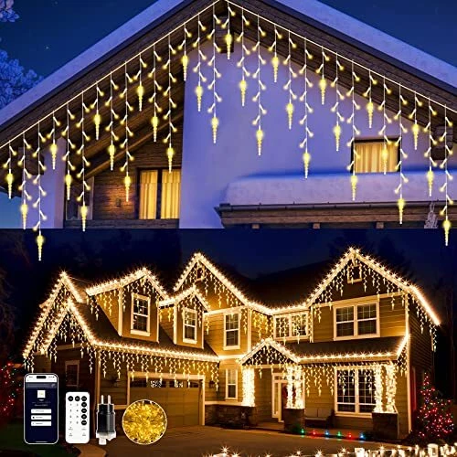 ponoseu Rideau Lumineux Exterieur Noel 360 LED, Guirlande Lumineuse Exterieure N