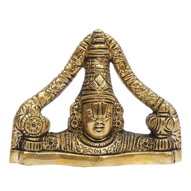 Brass Lord Venkateswara Statue Tirupati Balaji Idol for Home Office Temple Pooja