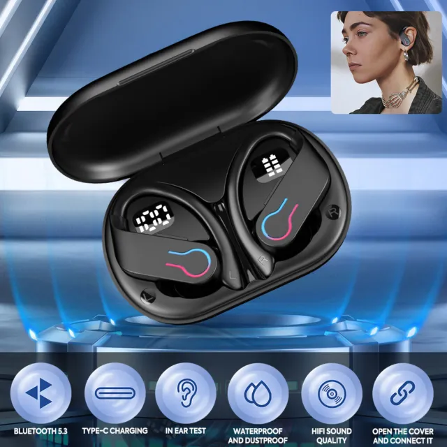 Mpow TWS Wireless Bluetooth Sports Earphones Headphones Ear Hook Running Earbuds