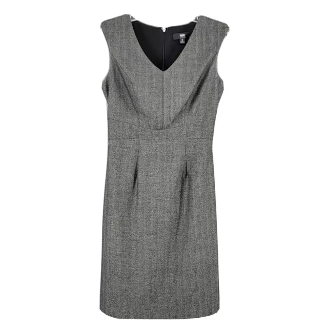 WOMAN'S BUSINESS SHEATH Dress Sleeveless V-Neck Career Workwear Gray 2 ...