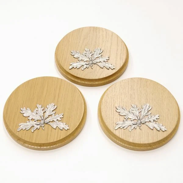 3 Pieza Keilerschilder Redondo Roble Claro AF13cm Con 3 X Hoja de Portada 6blät 2