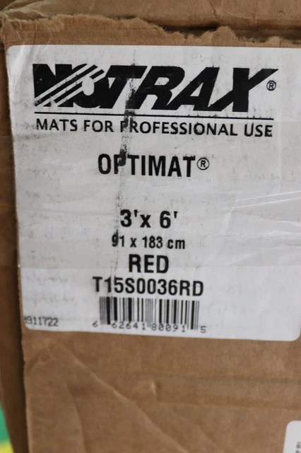 Notrax Optimat Interlocking Drainage Mat Red 3' x 6' T15S0036RD