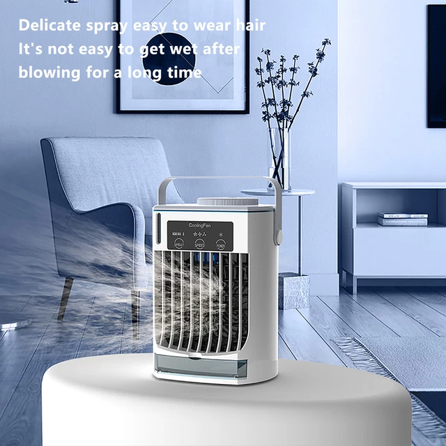 Portable Air Conditioner 4000mAh Rechargeable Personal Air Cooler With 3 Speeds