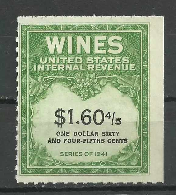 U.S. Revenues:  1951-1954. Wine Tax Stamp RE196, Mint Never Hinged. NGAI