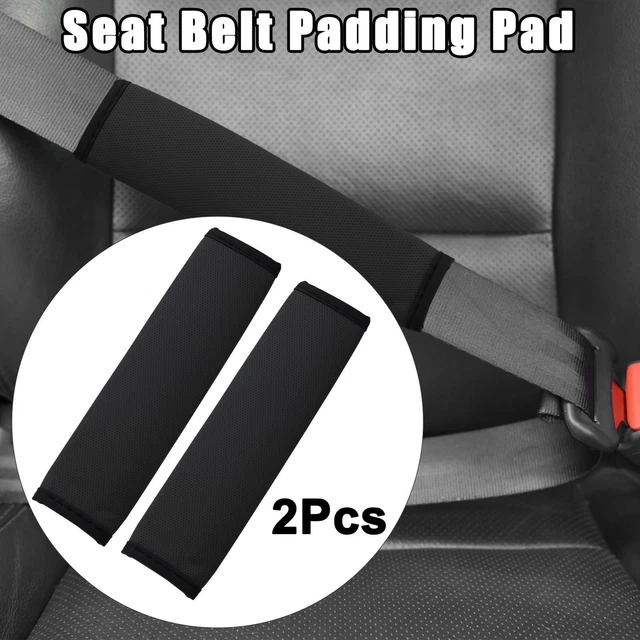 2 pz Copertura Cintura Seggiolino Auto Microfibra Pelle Sedile Auto Protezione Cintura Nero