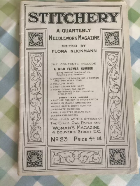 Stitchery A Quaterly Needlework Magazine. No 23 4d Flora Klickmann