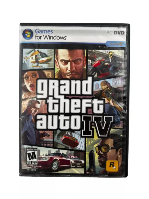 Grand Theft Auto IV PC DVD GTA 4 WINDOWS NEW CARDBOARD SLEEVE CANADIAN  VERSION