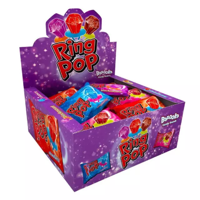 Caramelle Ring Pop Lecca Lecca A Forma Di Anello Cartone Da 24 Pezzi Candy