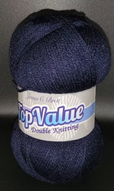 Madeja/Bola De James C. Brett Hilo Dk Valor Superior - Color #8416 Azul Marino