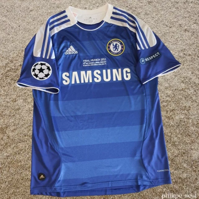 FC Chelsea Didier Drogba Retro Jersey 2012 Champions League Final Men's M