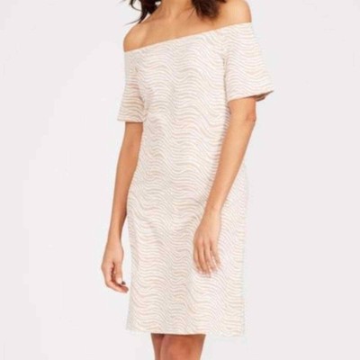J. Mclaughlin Nomi Dress Catalina Cloth Tan Zebra Print Size Medium