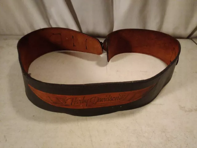 Vintage Harley-Davidson Motorcycle Leather Wings Belt Size 44 Buco Biker Rare!