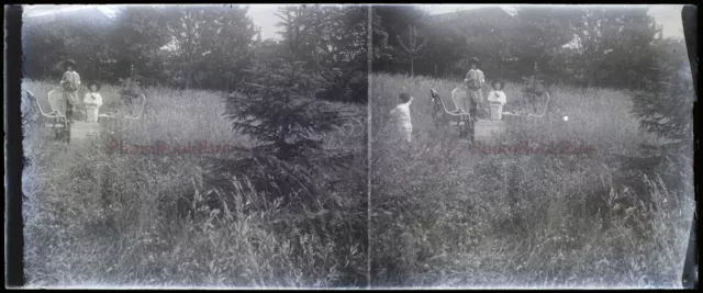FRANCE Family NEGATIVE PHOTO Amateur Stereo Glass Plate VR22L11n6