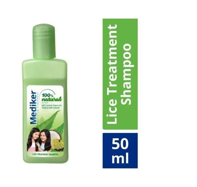 Mediker Anti-Lice Treatment Shampoo, 50 ml, Painless and natural lice removal