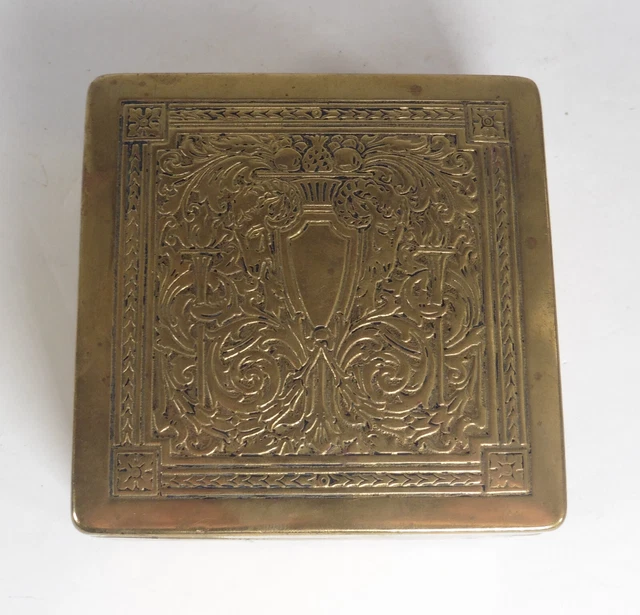 Vintage Farber Brothers Brass Trinket Cigarette Box