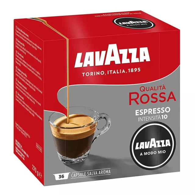 36/ 54 / 108 / 144 / 216 / 360 Capsule Caffè Lavazza A Modo Mio Qualità Rossa