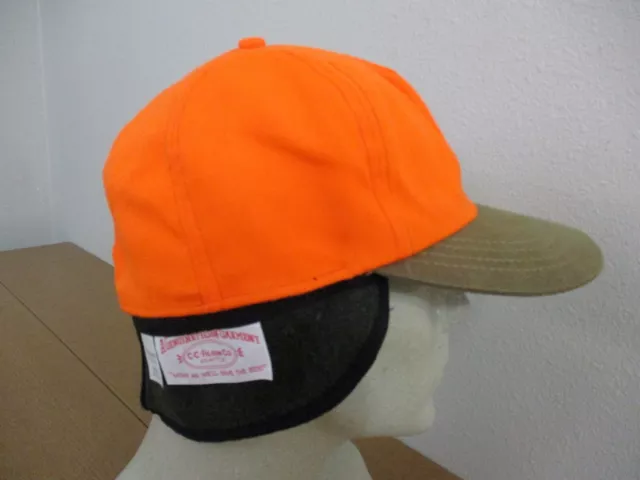 Filson Hat Medium Orange Cap Insulated Tan Waxed Canvas Ear Flap Hunt Trapper Filson Hat Medium Orange Cap Insulated Tan Waxed Canvas Ear Flap Hunt Trapper