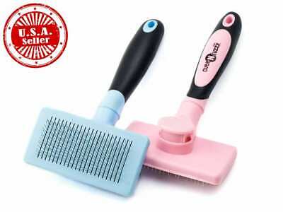 Self Cleaning Pet Slicker Brush for Cats and Dogs Shedding Tool Grooming