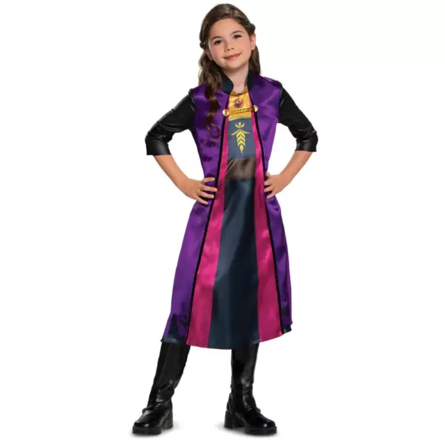 Per Bambini Ragazze Ufficiale Disney Frozen Anna da Viaggio Costume