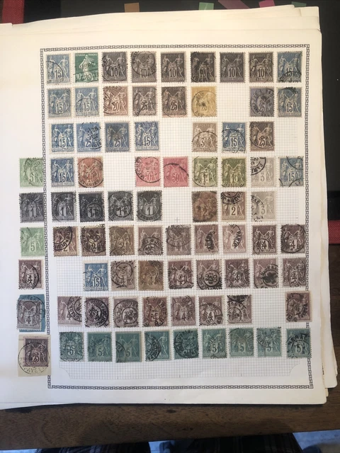 Lot de 100 timbres-poste de valeur 4,2FFr d'une valeur faciale tota