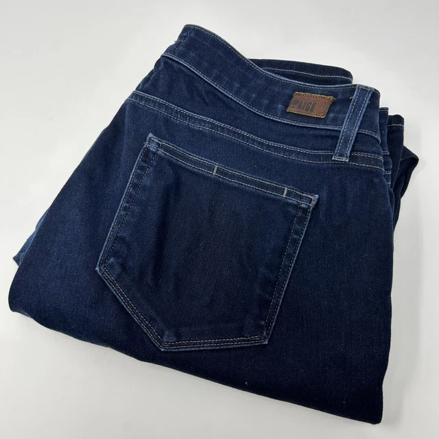 Paige Jeans Women’s Size 31 Skyline Ankle Peg Blue Denim Dark Wash