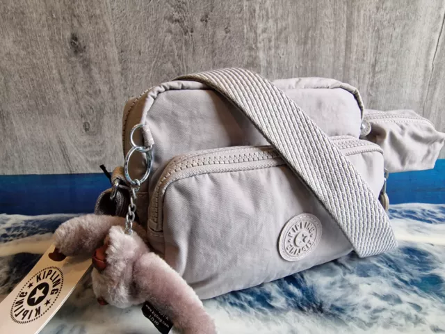KIPLING REGINA SMALL Cross Body Hand Shoulder Bag Grey Brand New RRP 89 28.00 PicClick UK