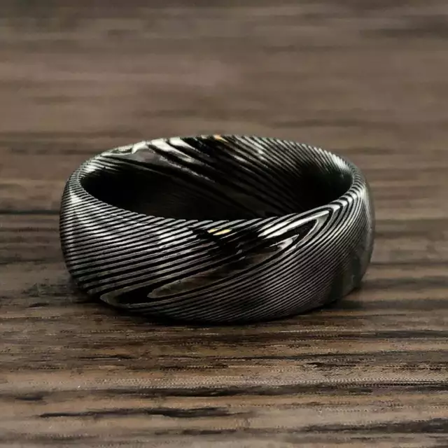 Bague Damasteel bagues de mariage en acier de Damas 3