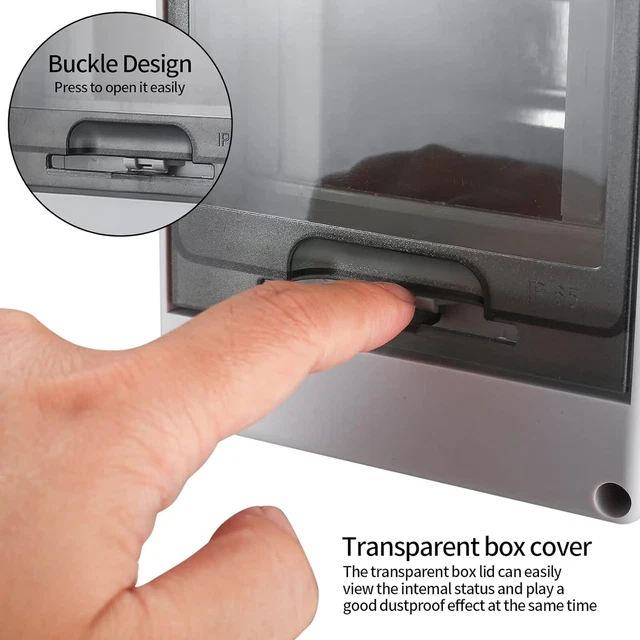 Boîte De Distribution Électrique Étanche IP65 Sol-tec - 100A, Montage Encastré Ou Saillie, Gris