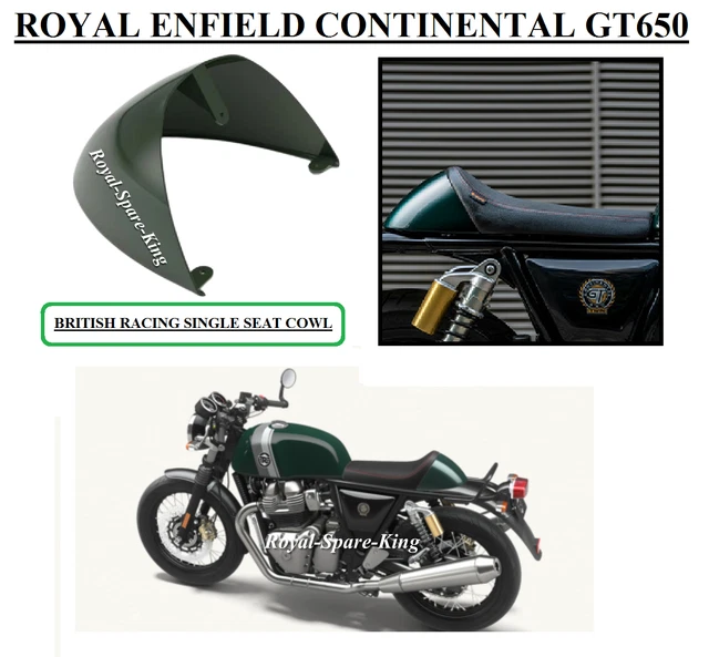 Royal Enfield "SINGLE SEAT COWL BRITISH RACING GREEN" For Continental GT-650cc