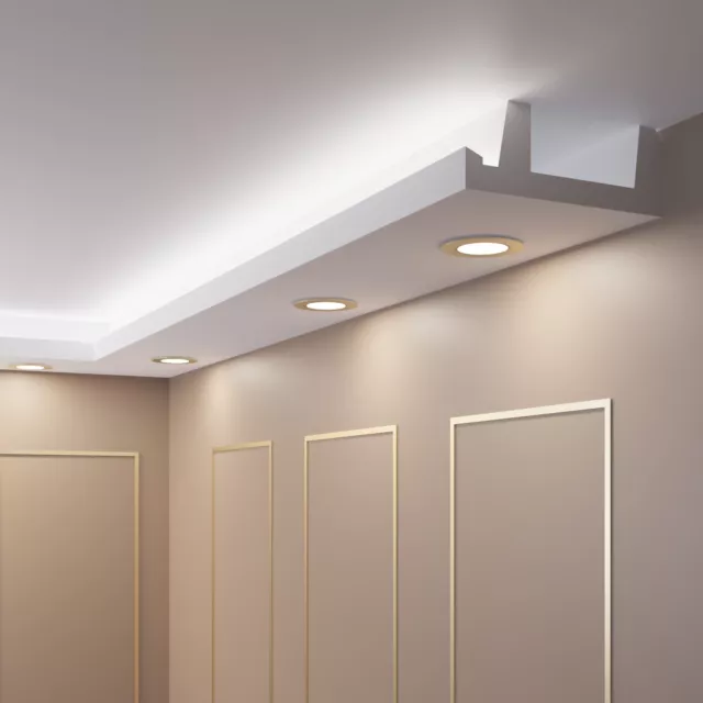6 Mètres Profil pour Eclairage Indirect Bande de Lumière Plafond Mur OL-45 Weiß