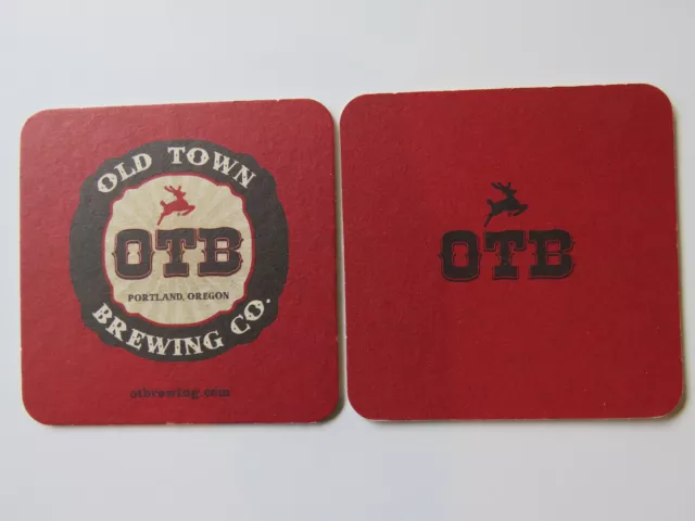 Beer Bar Coaster ~ OTB = OLD TOWN Brewing & Pizza ~ Portland, OREGON Brewery
