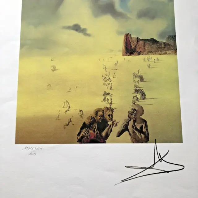 Salvador Dali Lithographie Größe 66x50 cm ! Sign , Limitiert, Prägestemp.