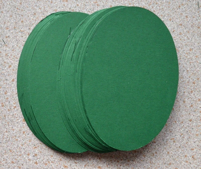 46 Formas Ovaladas 120mm x 80mm Verde Suave Tarjeta NUEVA